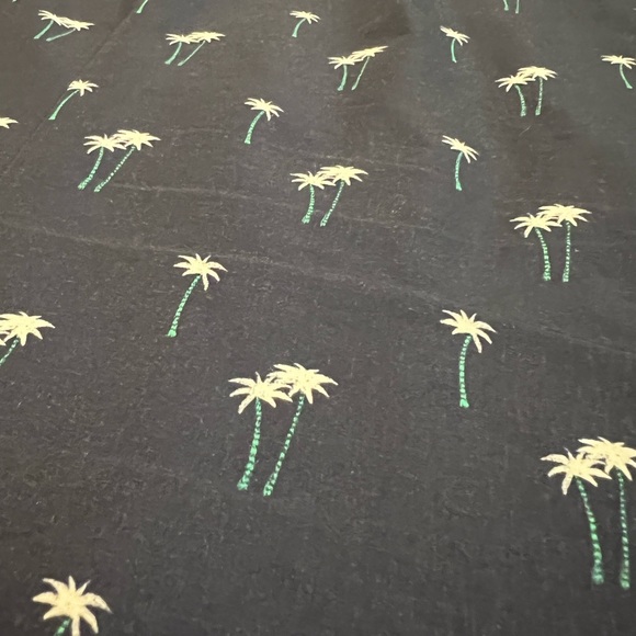 Mizzen+Main Performance Navy Short-Sleeve Button-Up Palm Tree Print Men’s XL - Picture 8 of 10